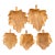 Vintage Hand-Carved Solid Teak Leaf Serving Boards – Set of 5 For Sale