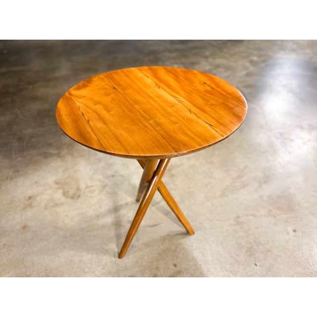 Sculptural Three-Legged Side Table in Ivory Wood, Brazilian Modern, 1950s For Sale - Image 11 of 15