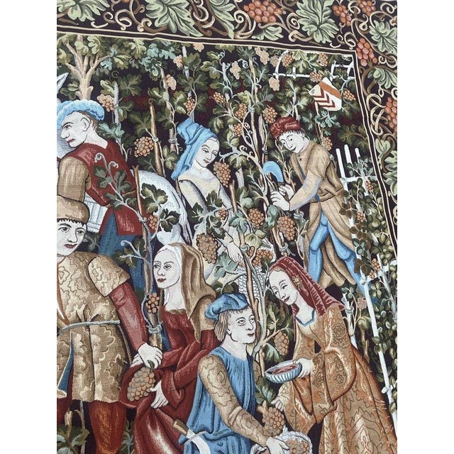Aubusson Style Jacquard Tapestry, 1980s For Sale - Image 14 of 18