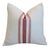 French Country French Red Striped Grain Sack Fabric Feather/Down Pillow For Sale - Image 3 of 7