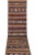 Mid Century Turkish Long Kilim Runner with Modern Design, Boho Nomadic Stair Runner 2'7'' X 16'10'' Kitchen Kelim 31.5'' x...