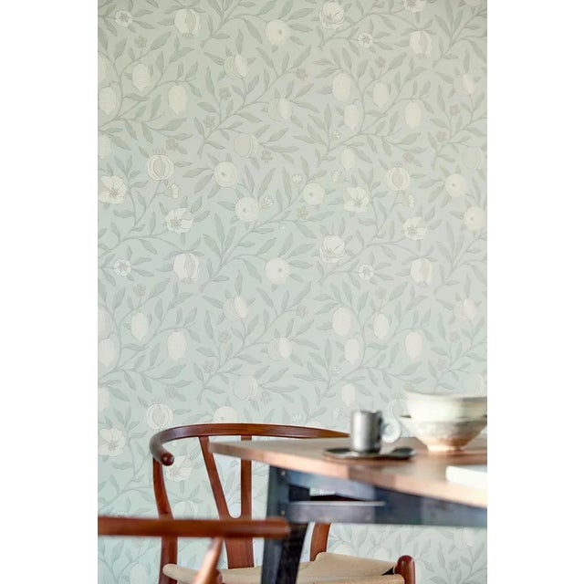 English Morris & Co Pure Fruit Wallpaper in Black Ink - a Sample For Sale - Image 3 of 3