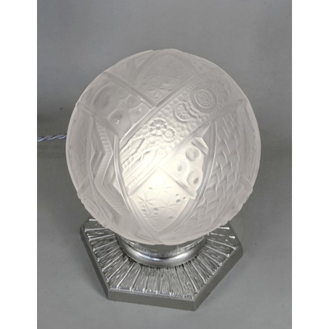 Atelier Petitot French Art Deco Table Lamp by Petitot & Muller Freres 1930 France For Sale - Image 4 of 13