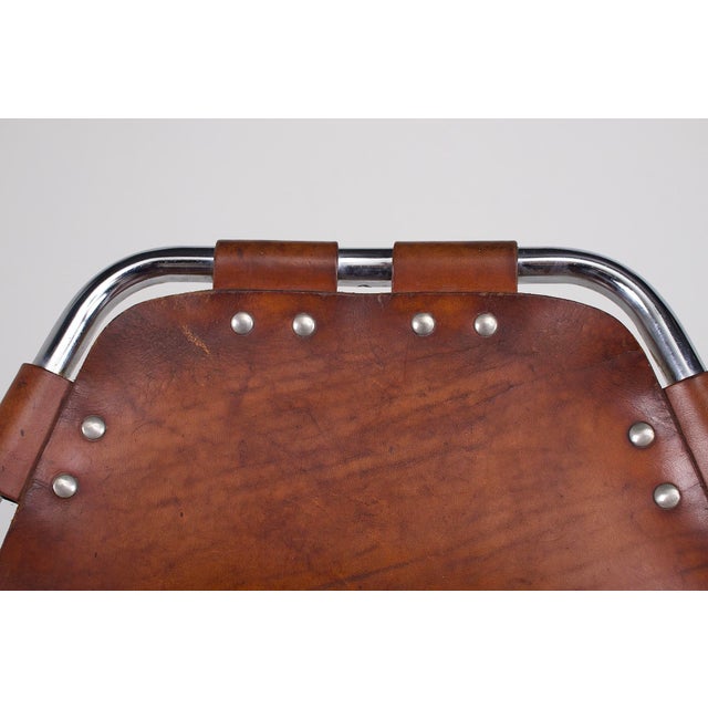 Vintage Leather Bar Stool, 1970s For Sale - Image 6 of 12