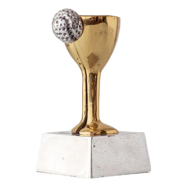 Brass & Aluminum Golf Trophy Sculpture by Marshall For Sale - Image 12 of 12