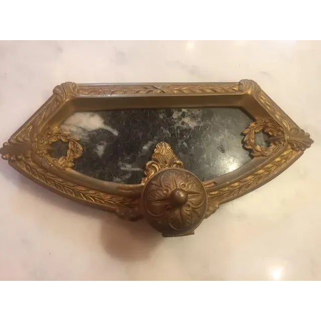 1900s French Bronze and Marble Inkwell For Sale In Los Angeles - Image 6 of 8