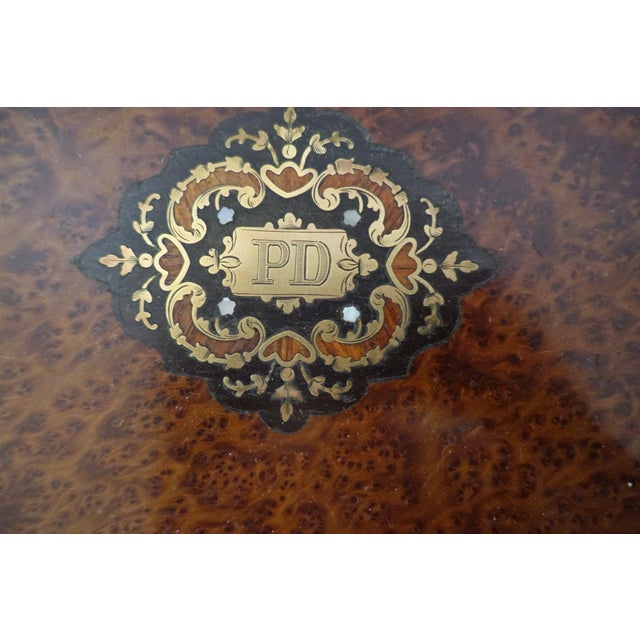 19th Century Boulle Marquetry Cigar Humidor For Sale - Image 4 of 6