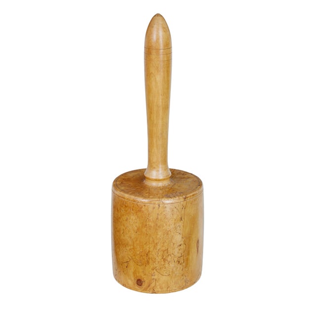 Wood Swedish Solid Burr Birch Mallet, Early 20th Century For Sale - Image 7 of 7
