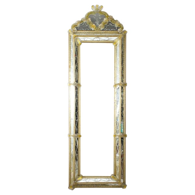 Mid-Century Venetian Mirror in Blown Glass, 1960 For Sale