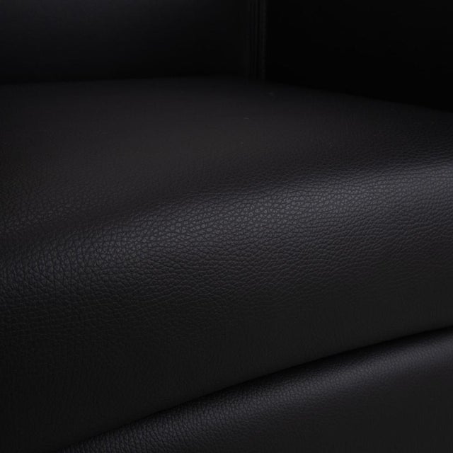 Black Aura Leather Armchairs by Paolo Piva for Wittmann, Set of 2 For Sale - Image 5 of 14