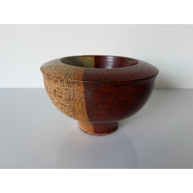 1970s Ted Randall (Alfred, Ny, 1914–1985) Organic Studio Pottery Pedestal Vessel For Sale - Image 5 of 12