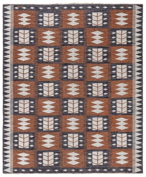 Doris Leslie Blau Vintage Swedish Flat Woven Rug by Berit Koenig
