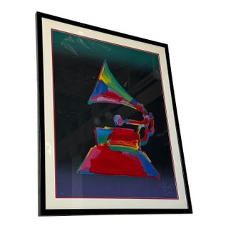 Peter Max “The Grammy” Stamped and Signed Edition Print 111/300 For Sale