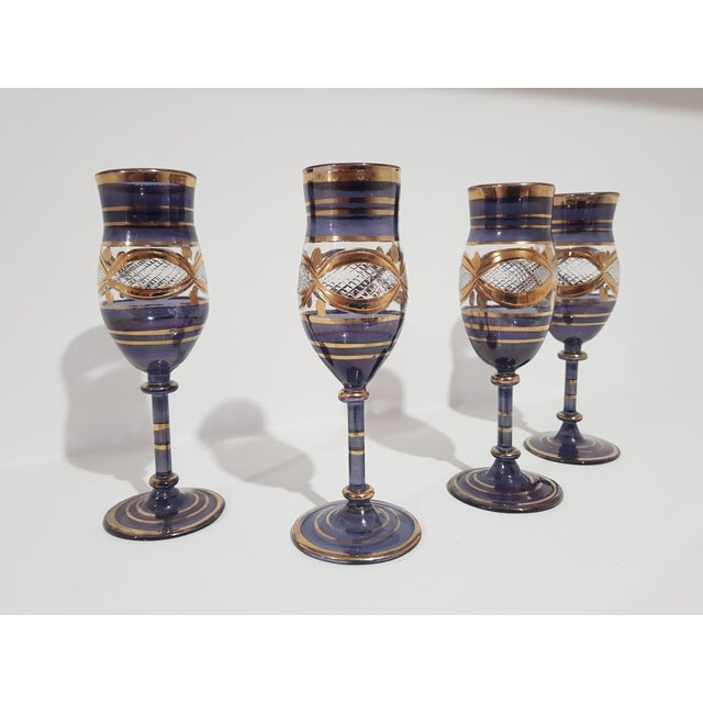 Vintage Italian Glasses, 1960s, Set of 4 For Sale - Image 5 of 12