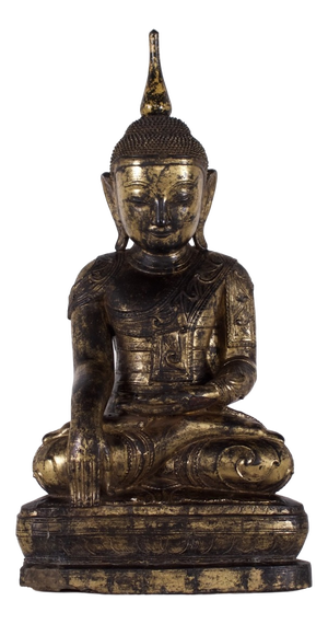 Unknown, Shan Buddha in Bhumisparsha Mudra, 1800s, Wood