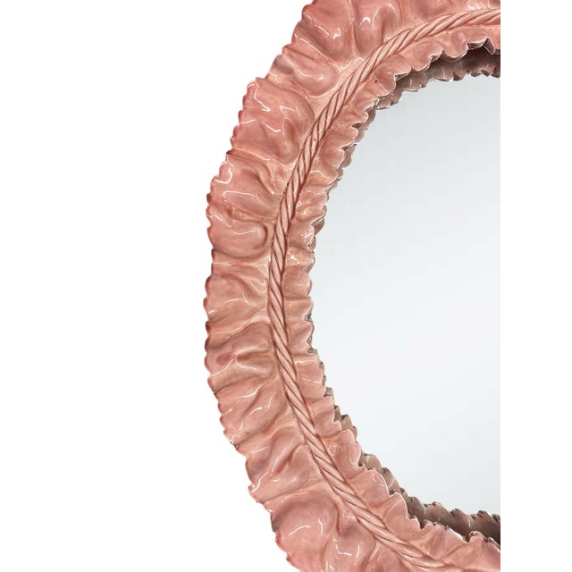 Mid-Century Modern Ceramic Mirrors Attributed to Fausto Melotti For Sale - Image 3 of 5