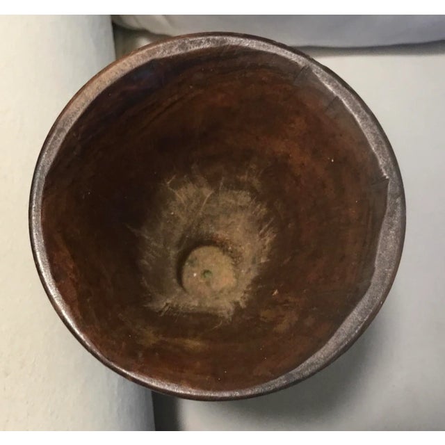 1930s 1930s Hand Carved Walnut Vase For Sale - Image 5 of 7