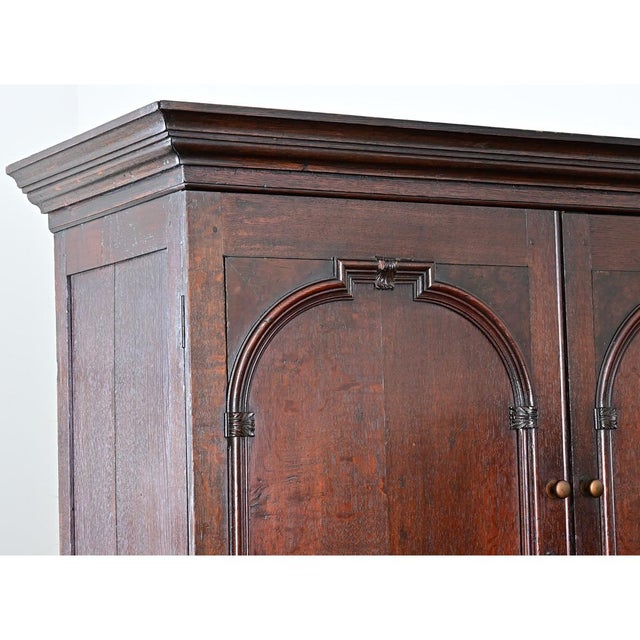 Mid-Century Modern Dutch 19th Century Oak Armoire or Wardrobe For Sale - Image 3 of 14