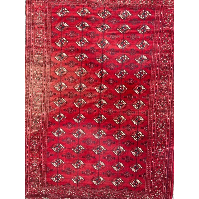 Textile Large Mid Century Turkmen Bokhara Rug For Sale - Image 7 of 18