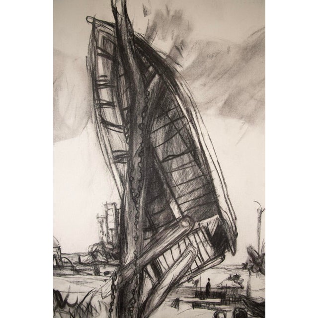 Kcho (Alexis Leyva Machado) Charcoal on Canvas Boat Scene – 37” H X 30 ½” W About the Artist Alexis Leyva Machado, known...
