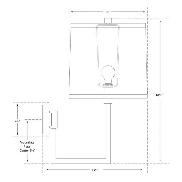 Modern Barbara Barry for Visual Comfort Signature Aspect Large Articulating Sconce in Polished Nickel with Ivory Linen Shade For Sale - Image 3 of 3