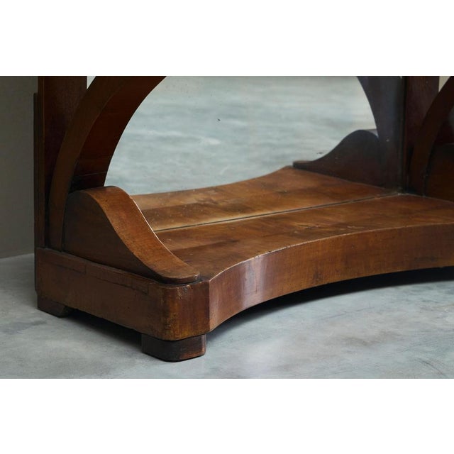 Wood 19th Century Empire Dutch Console Table with Integrated Mirror For Sale - Image 7 of 14
