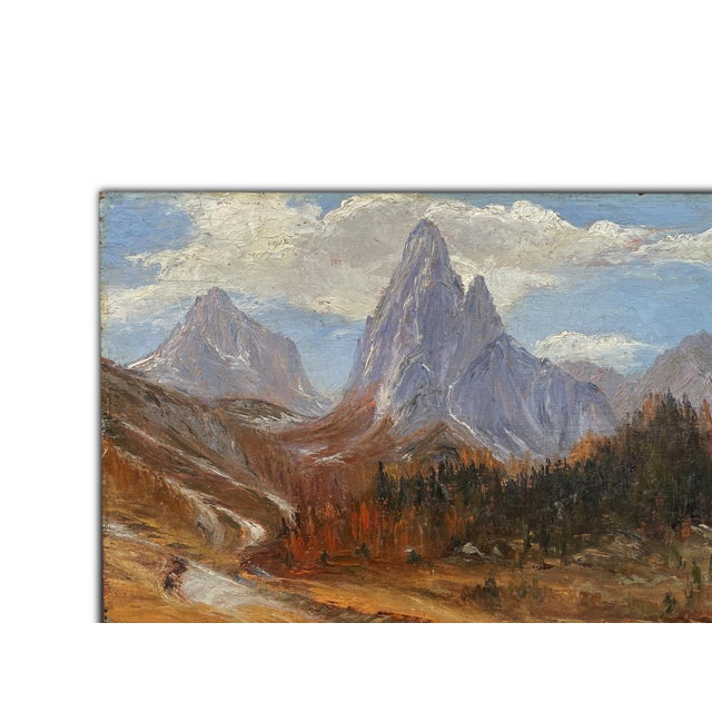 Marcelliano Canciani, Monte Tuglia, 1890s, Oil Painting on Panel, Framed For Sale - Image 6 of 13