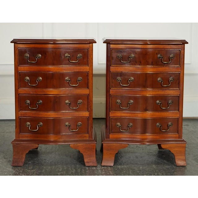Small Georgian Style Nightstands, Set of 2 For Sale - Image 7 of 11