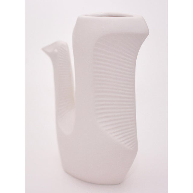 Modern Jonathan Adler White Ceramic Peacock Vase Chairish