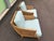Stunning pair of vintage McGuire "St. Germaine" lounge chairs, celebrated for the company's signature craftsmanship and...