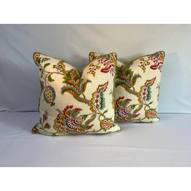 Early 21st Century Stain Repellent Linen Pillows- a Pair For Sale - Image 4 of 4
