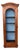 Antique Tall Wood Wall-Hanging Display Cabinet With Arched Wire Mesh Door For Sale
