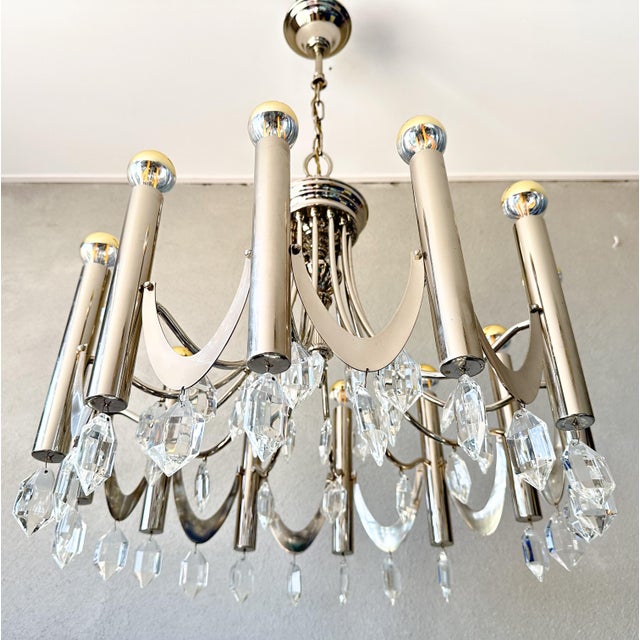 Mid-Century Modern Vintage Chandelier by Sciolari, 1970s For Sale - Image 3 of 14