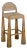NOIR Laredo Bar Stool, Teak with Synthetic Woven For Sale