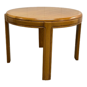 Round Oak Parson Dining Table