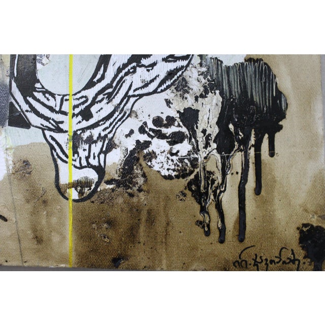 Irakli (Akuna) Kavtaradze, Disappearance, 2020, Mixed Media on Canvas, in Flawless conditions. This piece is attributed to...