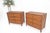 Wood Bloomingdales Burnt Bamboo 3 Drawers Cane Rattan Small Dressers Chests - A Pair For Sale - Image 7 of 12