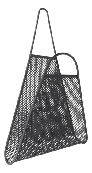 Mid Century Wrought Iron and Metal Mesh Wall Hanging Shelf Attributed To Richard Galef Circa 1950’s