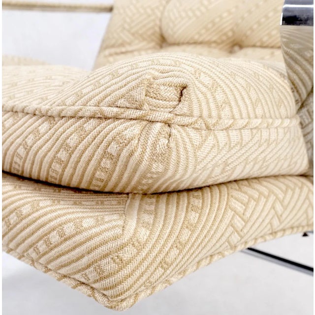 Pair of Mid-Century Modern Polished Stainless Steel Bauhaus Arm Lounge Chairs For Sale - Image 11 of 13