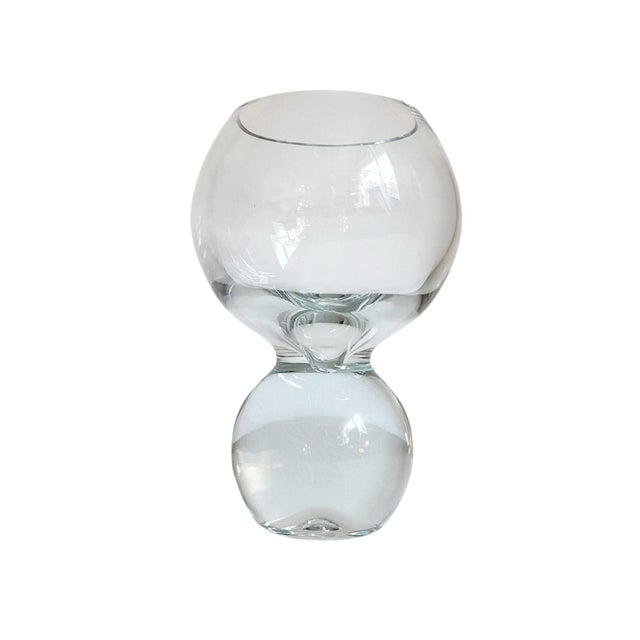 1980s Post-Modern Studio Nova Art Glass Vase: Double Bubble Design For Sale In New York - Image 6 of 6