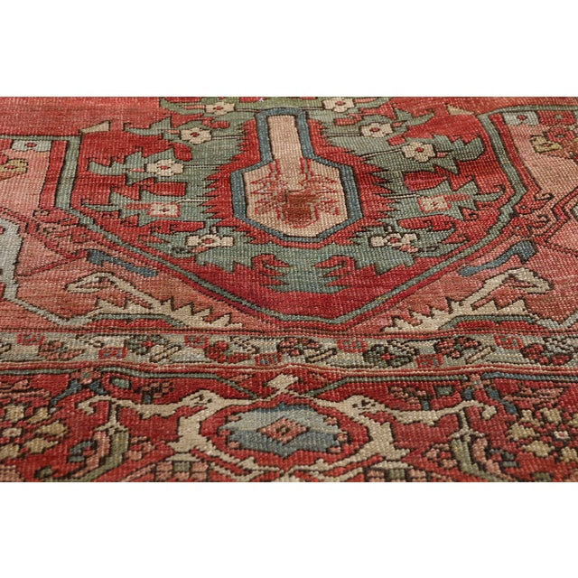 Late 19th Century Late 19th Century Persian Serapi Rug, 07'10 X 11'10 For Sale - Image 5 of 10