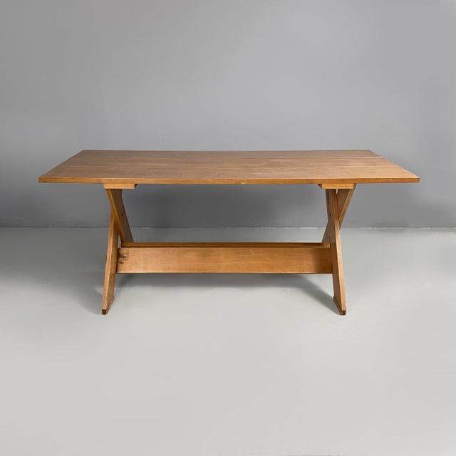 Italian Modern Wood Crate Dining Table by Gerrit Rietveld for Cassina, 1980s For Sale - Image 3 of 18