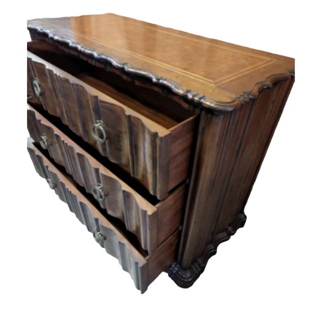 High End 3 Drawer Wood Cabinet. Made by Century Furniture What a beautiful elegant piece of furniture. This piece shows...