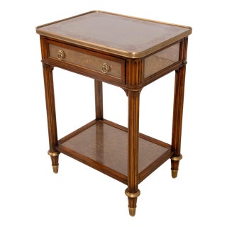 Theodore Alexander Eglomise Hollywood Regency Nightstand For Sale