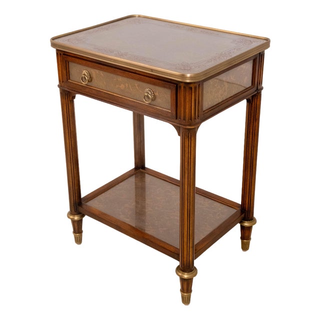 Theodore Alexander Eglomise Hollywood Regency Nightstand For Sale