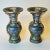 Asian Antique Chinese Blue Cloisonne Vases - A Pair For Sale - Image 3 of 12