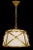 Aspire Nino - Pleated linen drum shade fixture, cast brass crosshatched frame with medallion detail. Diffuser optional.