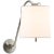 Barbara Barry for Visual Comfort Signature Understudy Sconce in Soft Silver with Silk Shade For Sale