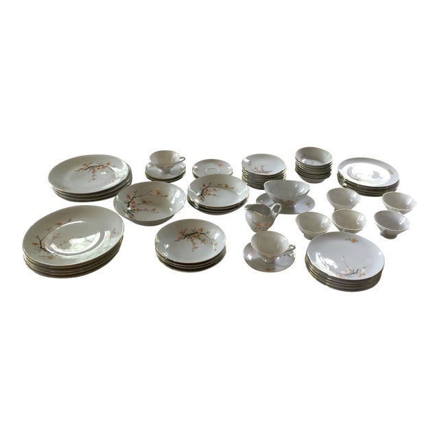 Bavaria by Bareuther Waldsassen Cherry Blossoms Dinnerware - Set of 60 For Sale