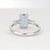 14k White Gold Ring With Octagon Aquamarine and Diamonds For Sale - Image 4 of 18